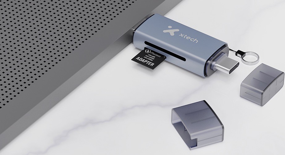 Xtech XTC-581 - Card reader - SD / MicroSD Xtech USB 3.0/USB-C - OTG card reader
