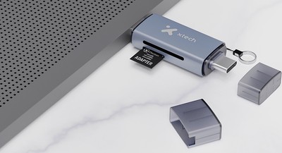 Xtech XTC-581 - Card reader - SD / MicroSD Xtech USB 3.0/USB-C - OTG card reader