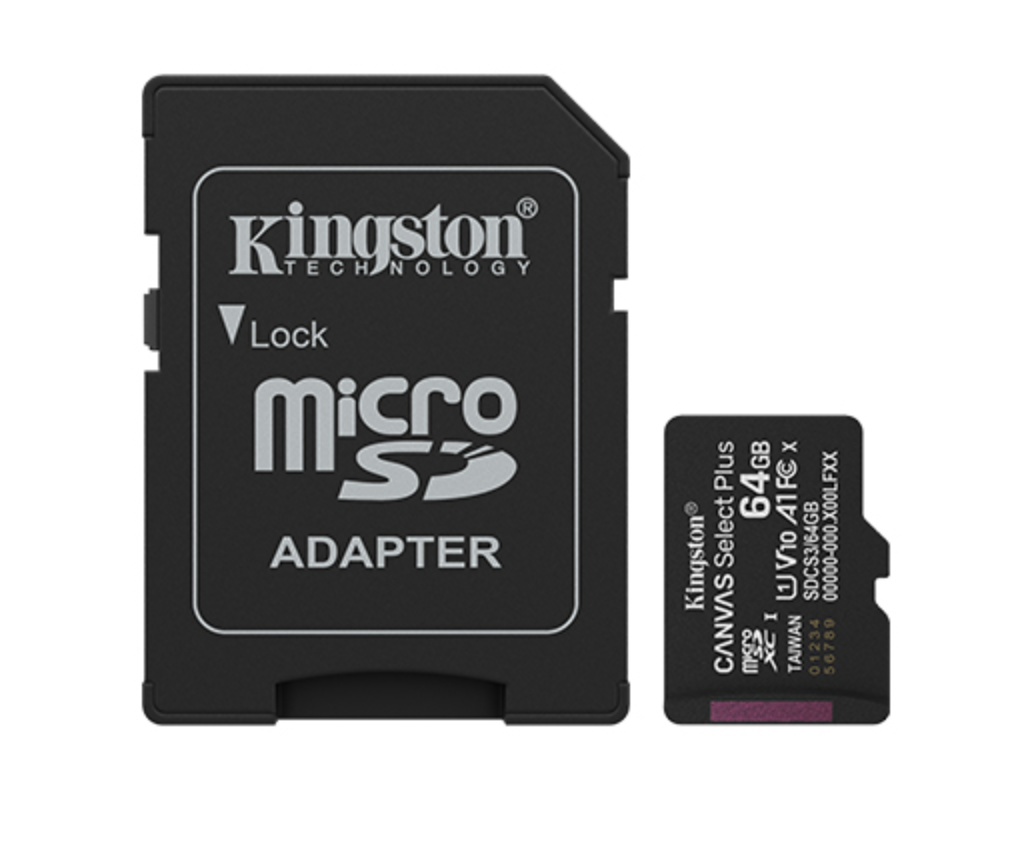 Kingston - Flash memory card - microSDHC Kingston 64GB microSDXC Canvas Select P