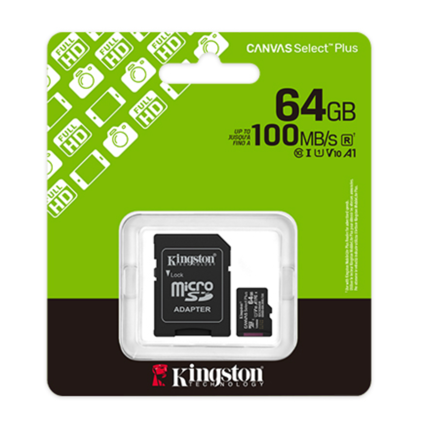 Kingston - Flash memory card - microSDHC Kingston 64GB microSDXC Canvas Select P