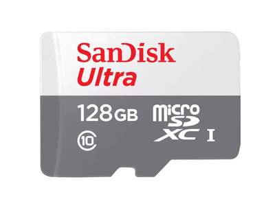 SanDisk - Flash memory card - microSDXC UHS-I Memory Card SanDisk 128 GB W/ ADAPTER