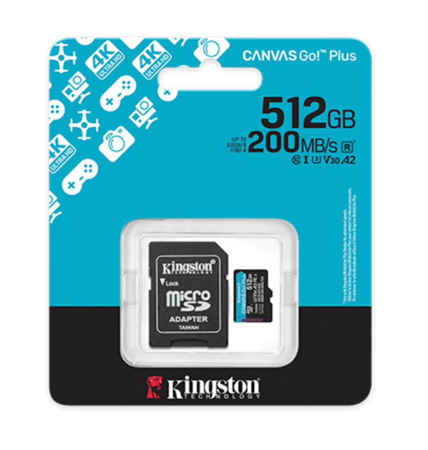 Kingston - Flash memory card - microSDHC Kingston 512GB microSDXC Canvas Go Plus