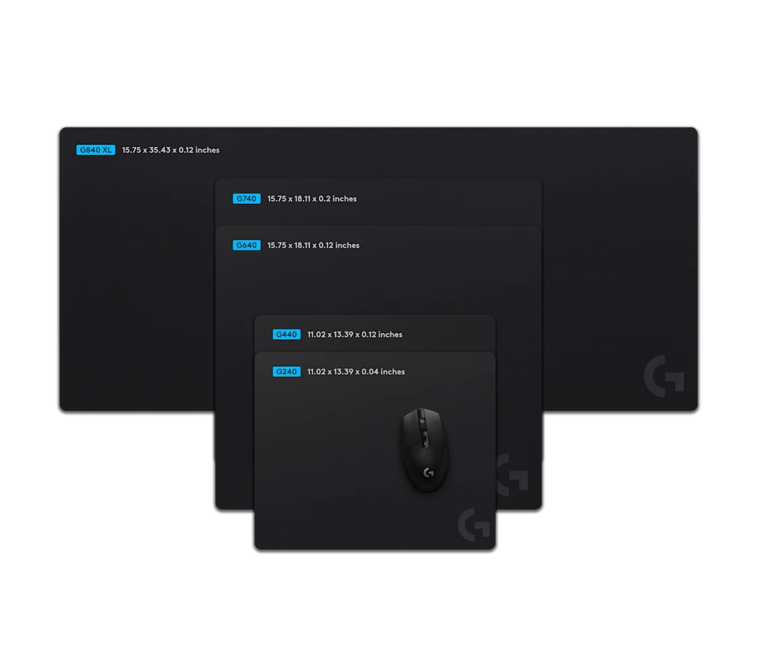 Logitech G G440 Hard Gaming Mouse Pad, Optimized for Gaming Sensors, Low Surface Friction, Non-Slip Mouse Mat, Mac and PC Gaming Accessories, 340 x 280 x 5 mm; - Mouse pad - hard, gaming Logitech black