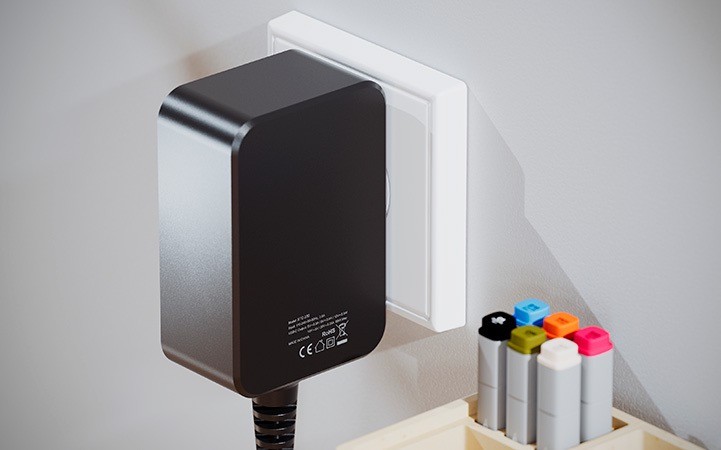 Xtech - 65W GaN USB-C® Power adapter - voltage 110/240VCA Xtech plug NEMA 1-15P 5.9ft XTC-230