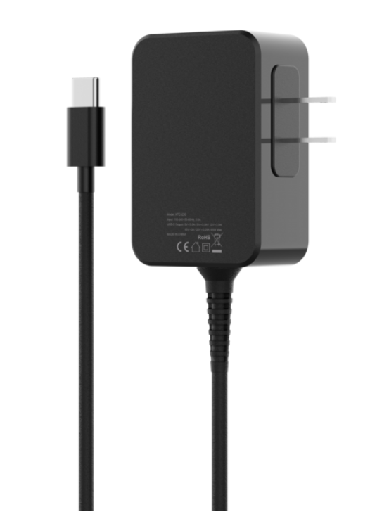 Xtech - 65W GaN USB-C® Power adapter - voltage 110/240VCA Xtech plug NEMA 1-15P 5.9ft XTC-230