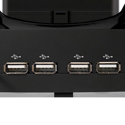 Klip Xtreme KNS-110B Notebook Stand / Cooling Station - Notebook stand - with 4-port USB hub, cooling fan Klip Xtreme 17" black