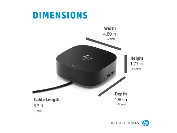 HP USB-C Dock G5 - Docking station - USB-C HP 1GbE 100 Watt