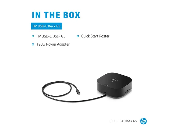HP USB-C Dock G5 - Docking station - USB-C HP 1GbE 100 Watt