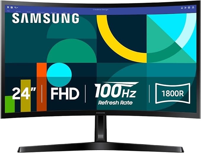 Samsung - LCD monitor - 24" Samsung 1920 x 1080 IPS HDMI Curved