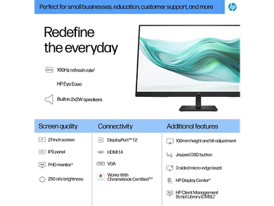 HP S3 Pro - 27" - 1920 x 1080 HP IPS DisplayPort / HDMI 100Hz