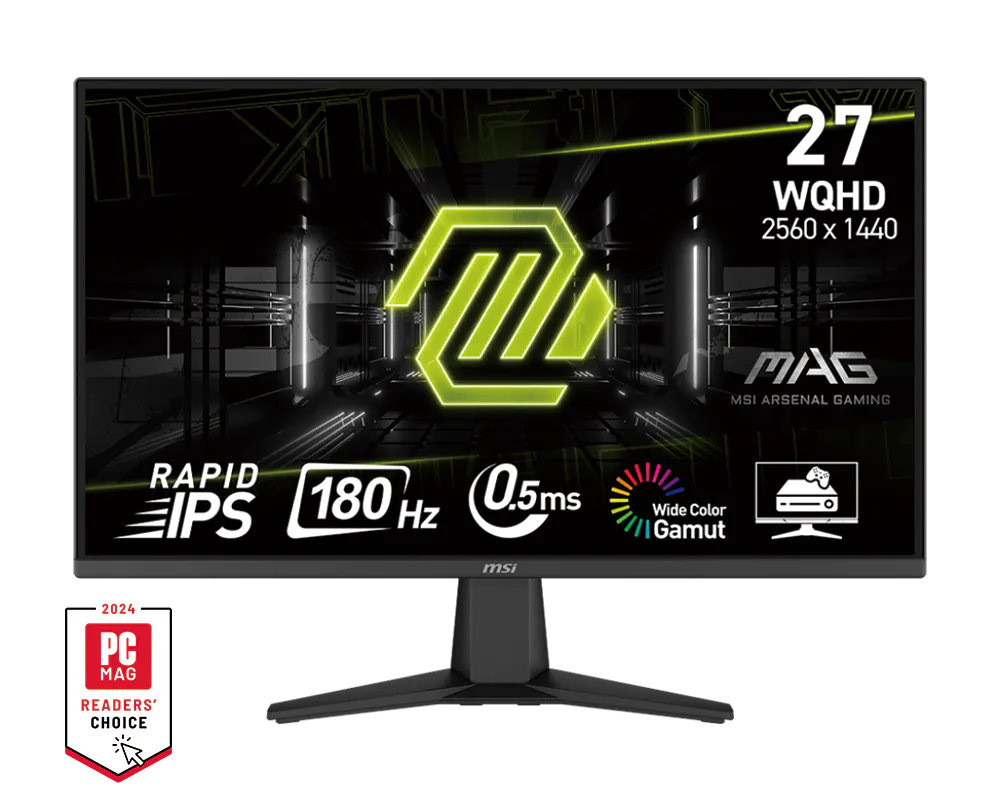 MSI MAG 275QF - QLED monitor - 27" MSI 2560 x 1440 Fast IPS DisplayPort / HDMI Black WQHD
