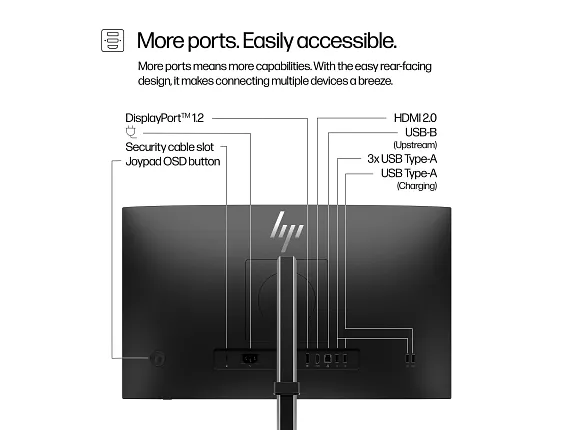 HP - LED-backlit LCD monitor - 24"