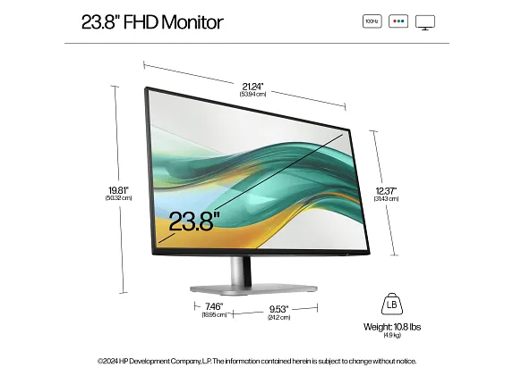 HP - LED-backlit LCD monitor - 24"