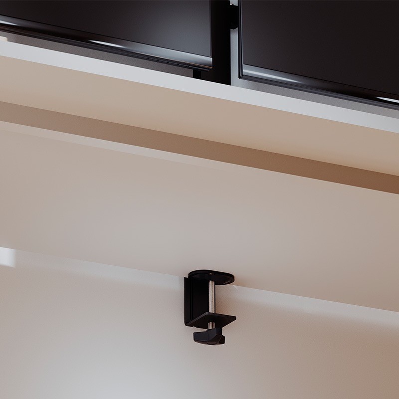 Klip Xtreme - Desktop to monitor mounting kit - With power strip