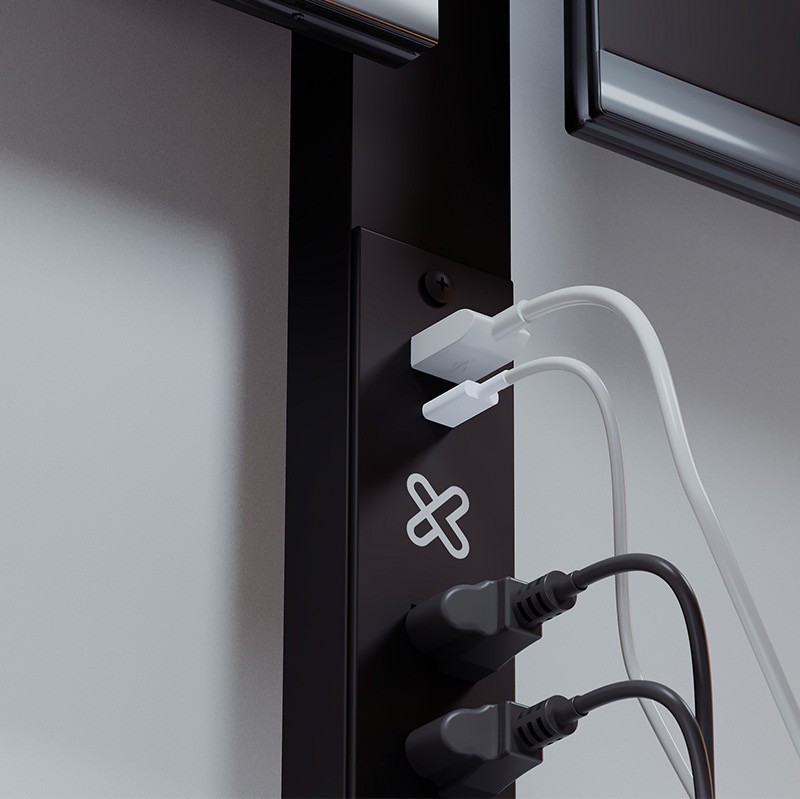 Klip Xtreme - Desktop to monitor mounting kit - With power strip
