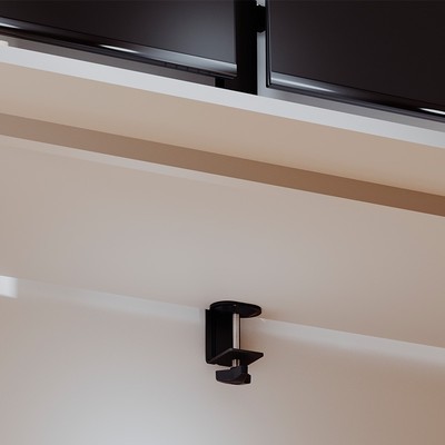 Klip Xtreme - Desktop to monitor mounting kit - With power strip