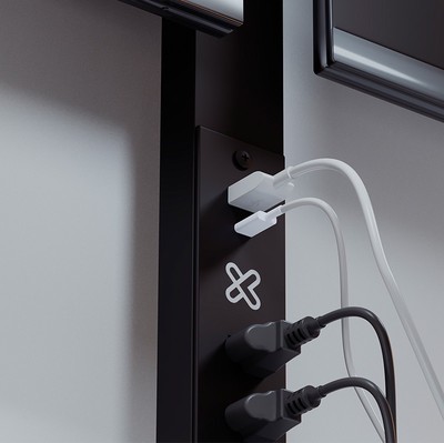 Klip Xtreme - Desktop to monitor mounting kit - With power strip