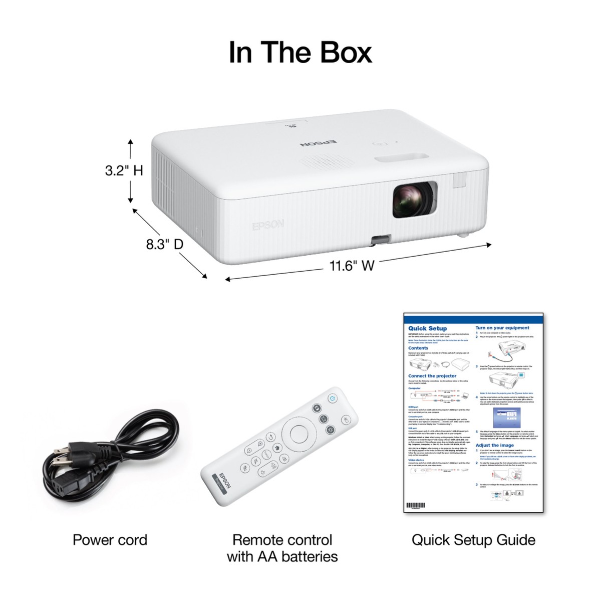 Epson EpiqVision Flex CO-W01 - 3LCD projector - portable