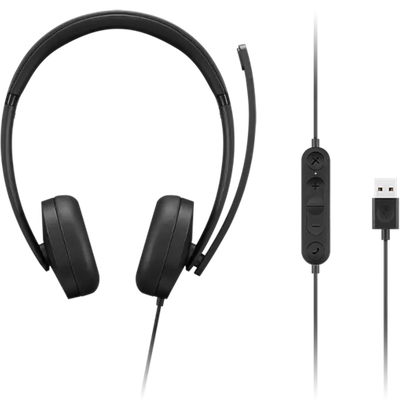 Lenovo - Headphones - USB-A Wired Stereo Headset Gen