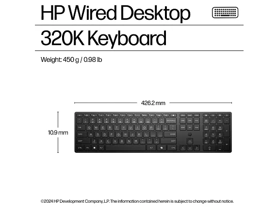 HP Desktop 320K - Keyboard - USB