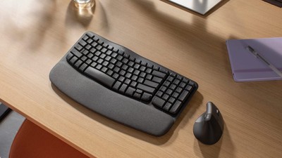 Logitech Ergo Series Wave Keys Wireless Ergonomic Keyboard with Cushioned Palm Rest, Off-white - Keyboard - with cushioned palm rest