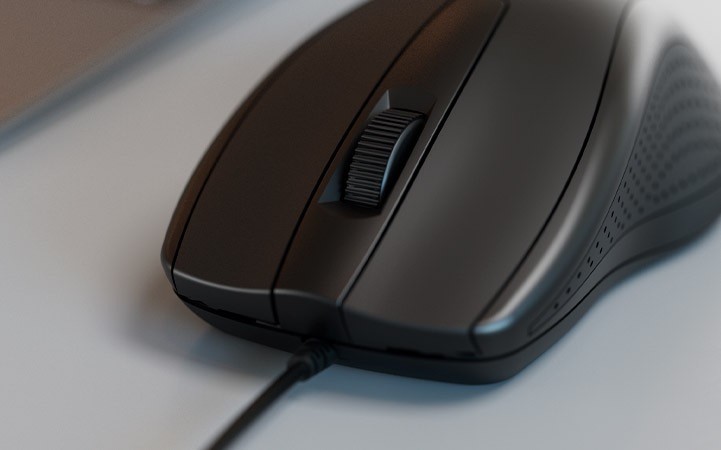 Xtech - XTM-206 - Mouse Xtech USB Wired Black Ambidextrous 3Button 1200 dpi