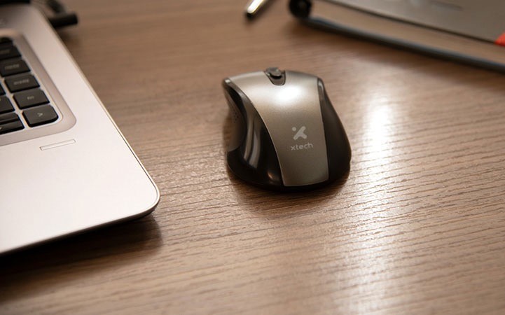 Xtech - XTM-315GY - Mouse Xtech 2.4 GHz Wireless Aluminum gray 4-button 1600dpi