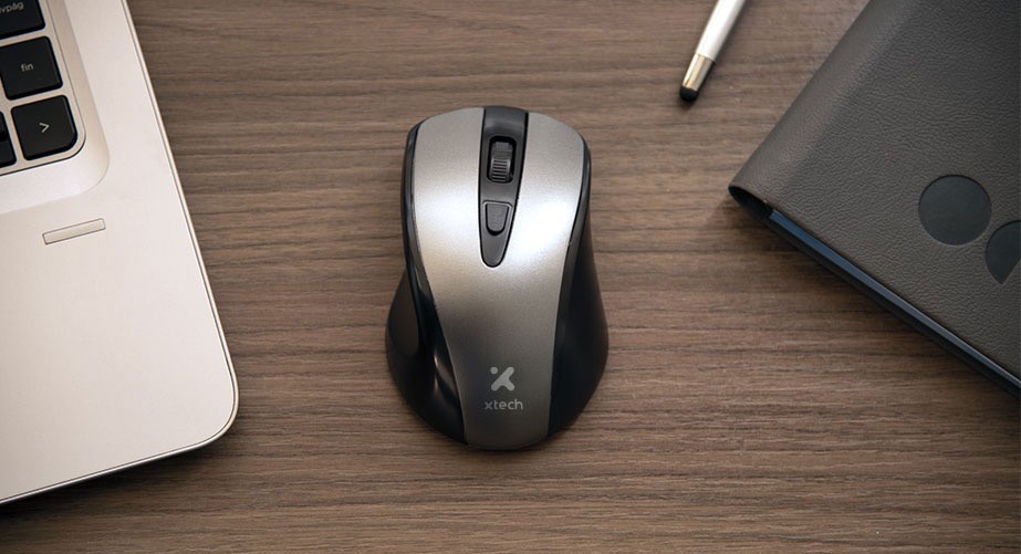 Xtech - XTM-315GY - Mouse Xtech 2.4 GHz Wireless Aluminum gray 4-button 1600dpi