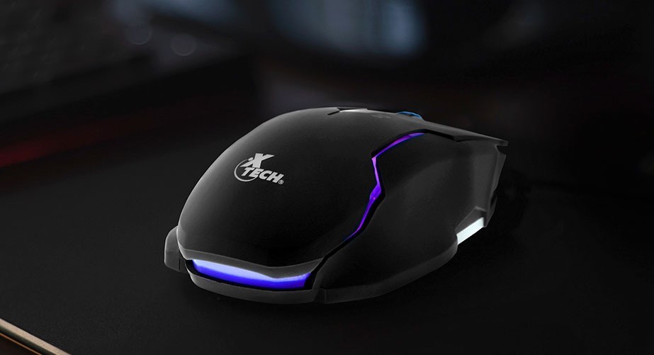 Xtech XTM-610 Lethal Haze Gaming USB Mouse - Adjustable resolution of up to 3200dpi - 4-color LED lights