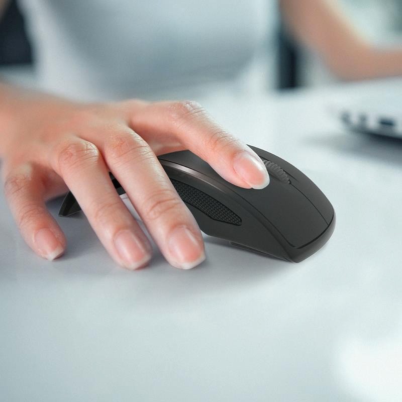 Klip Xtreme - Mouse - 2.4 GHz Klip Xtreme Wireless Gray Foldable 1000dpi
