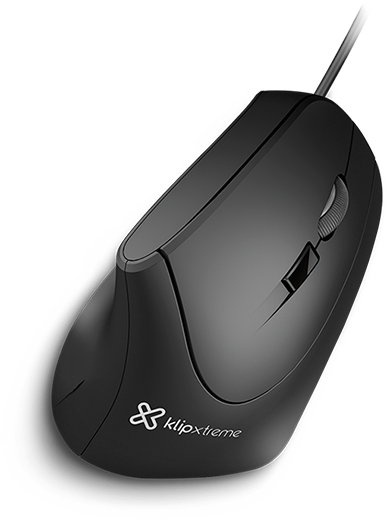 Klip Xtreme Krown KMO-506 - Vertical mouse - ergonomic Klip Xtreme right-handed optical 6 buttons wired USB