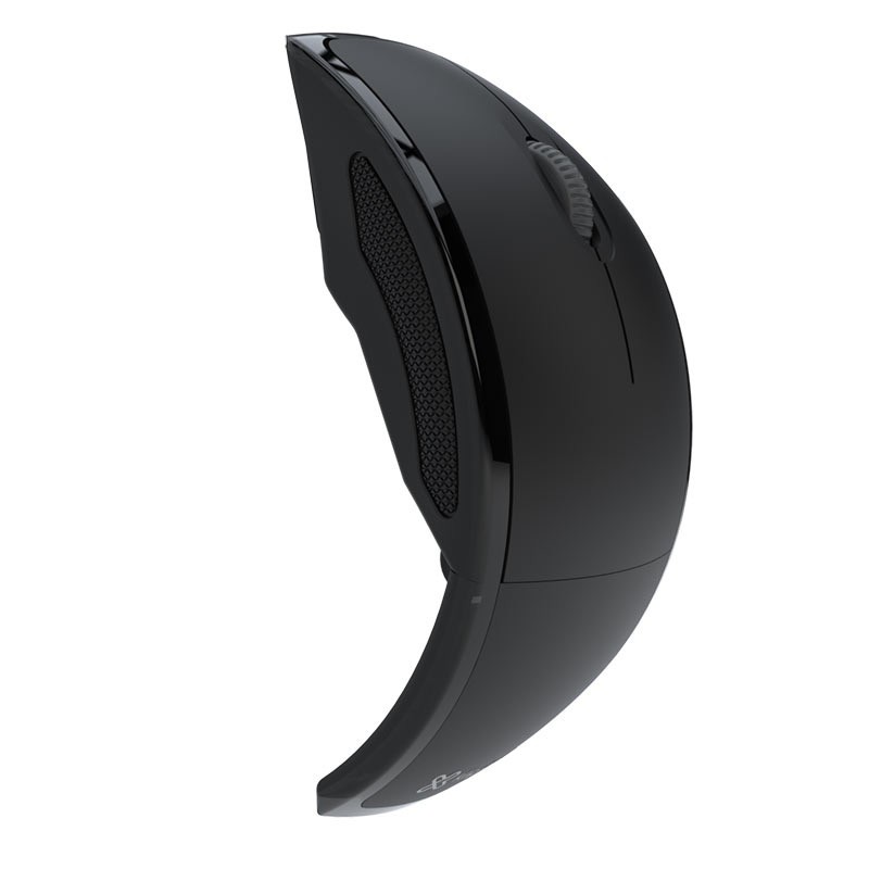 Klip Xtreme Lightflex KMW-375 - Mouse - ergonomic Klip Xtreme optical 3 buttons wireless 2.4 GHz USB wireless receiver black