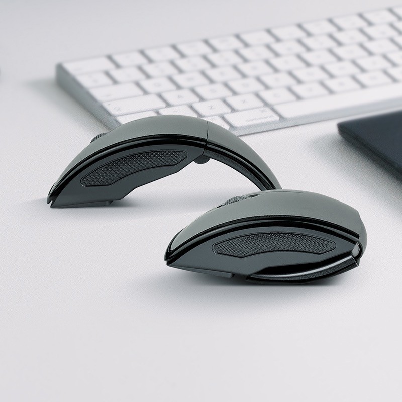 Klip Xtreme Lightflex KMW-375 - Mouse - ergonomic Klip Xtreme optical 3 buttons wireless 2.4 GHz USB wireless receiver black