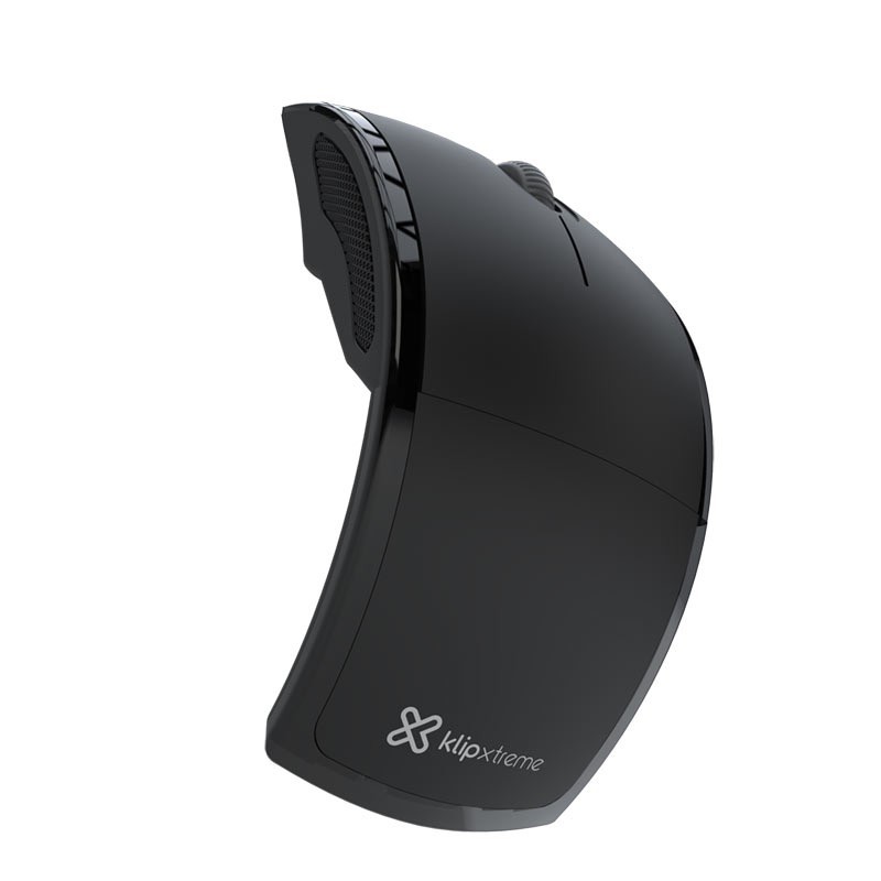 Klip Xtreme Lightflex KMW-375 - Mouse - ergonomic Klip Xtreme optical 3 buttons wireless 2.4 GHz USB wireless receiver black