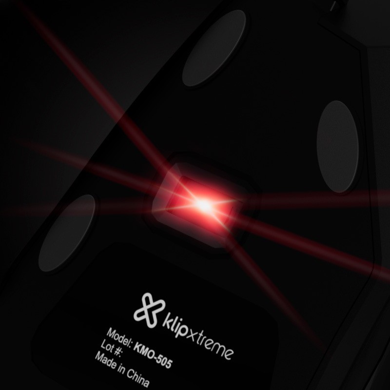 Klip Xtreme - Mouse - USB Klip Xtreme Wired Black Ultra ergonomic