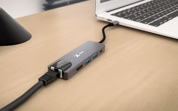 Xtech - Hub - 5 ports Xtech 5-in-1 USB-C® RJ-45 XTC-572