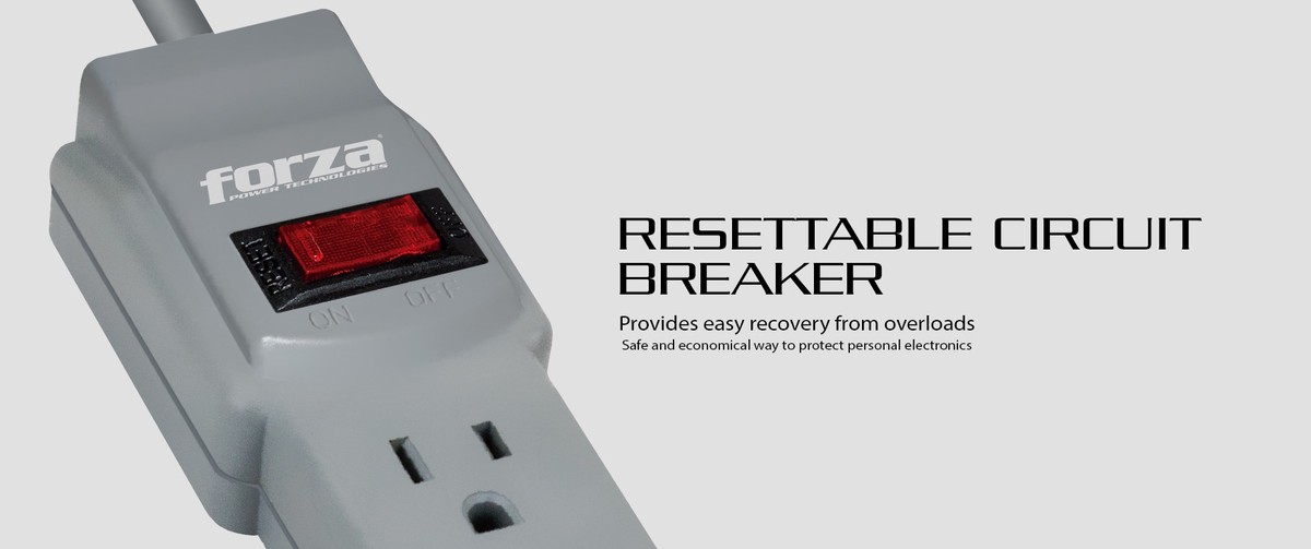 Forza FSP Series FSP-601UL - Surge protector - AC 110 V Forza 1875 Watt output connectors: 6 gray