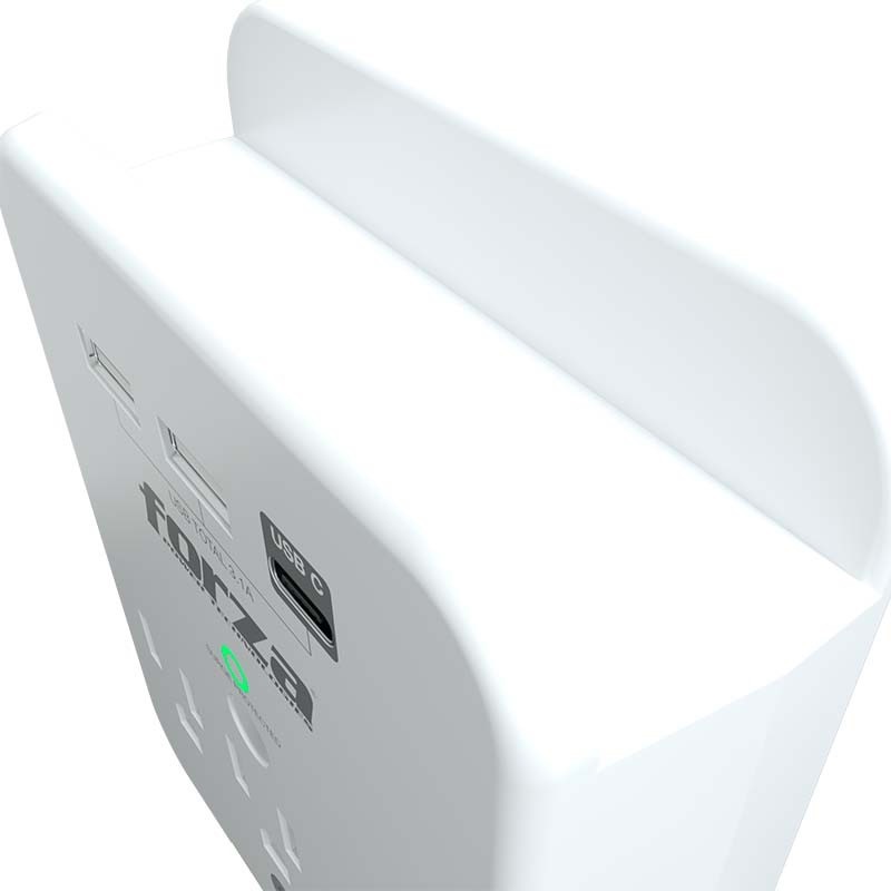 Forza FWT-331USBC - Surge protector (wall mountable) - AC 125 V Forza 1875 Watt output connectors: 3 white
