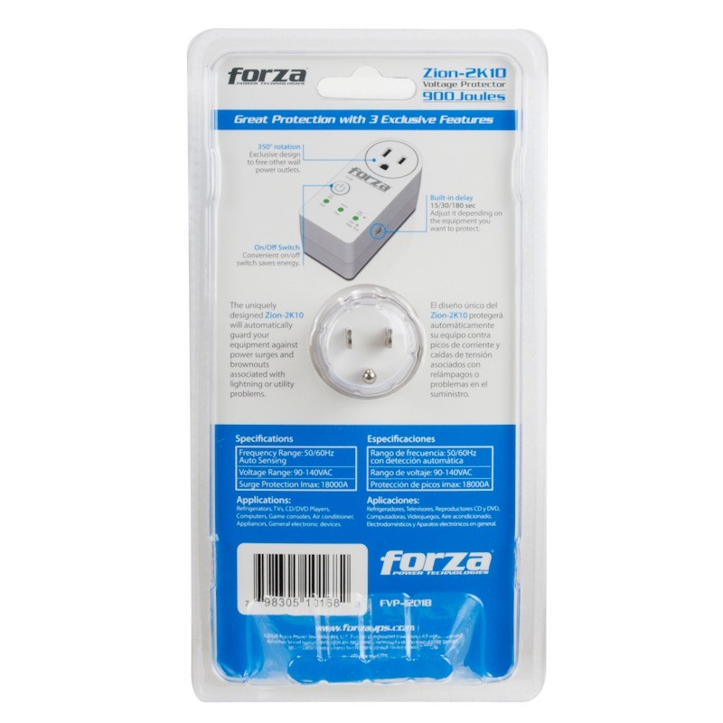 Forza Surge P FVP-1201B 900J 1 Out 110V US