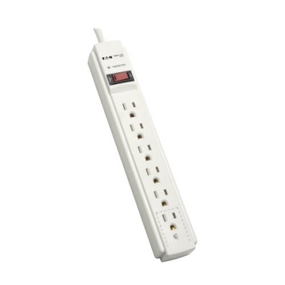 Eaton Tripp Lite Series Surge Protector Power Strip 120V 6 Outlet 6' Cord 790 Joule - Surge protector - 15 A Eaton AC 120 V 1800 Watt output connectors: 6 gray