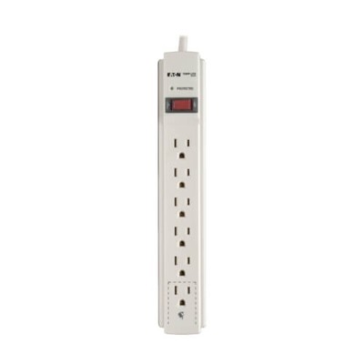 Eaton Tripp Lite Series Surge Protector Power Strip 120V 6 Outlet 6' Cord 790 Joule - Surge protector - 15 A Eaton AC 120 V 1800 Watt output connectors: 6 gray