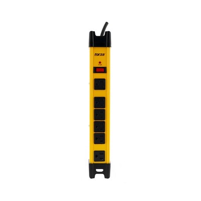 Forza FSP Series FSP-806 - Surge protector - AC 125 V Forza 1875 Watt output connectors: 6 91 cm cord yellow