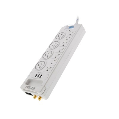 Forza - Surge protector - AC 110/220 V Forza 11 Outlets NEMA 3USB 5ft WH