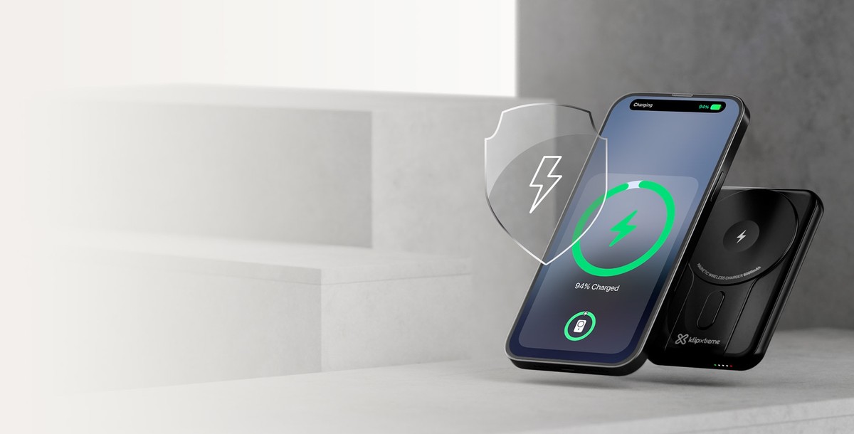 Klip Xtreme - Power bank - 24 pin USB-C Klip Xtreme Lithium polymer For Smartphones Wireless Charging