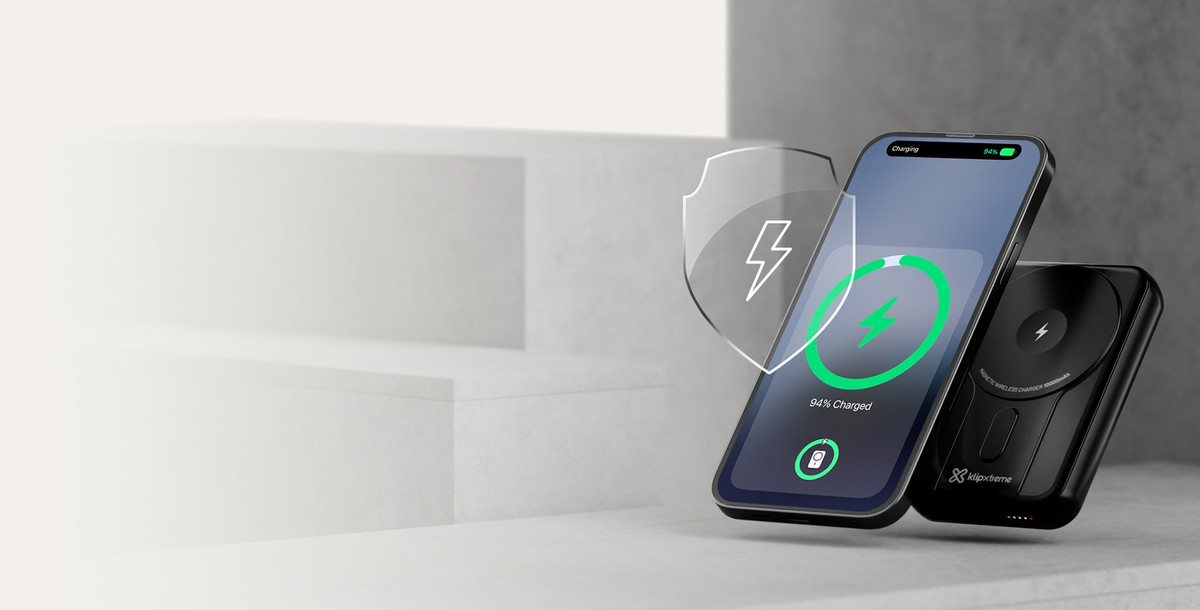 Klip Xtreme - Power bank - 24 pin USB-C Klip Xtreme Lithium polymer For Smartphones Wireless Charg 10.000 mAh