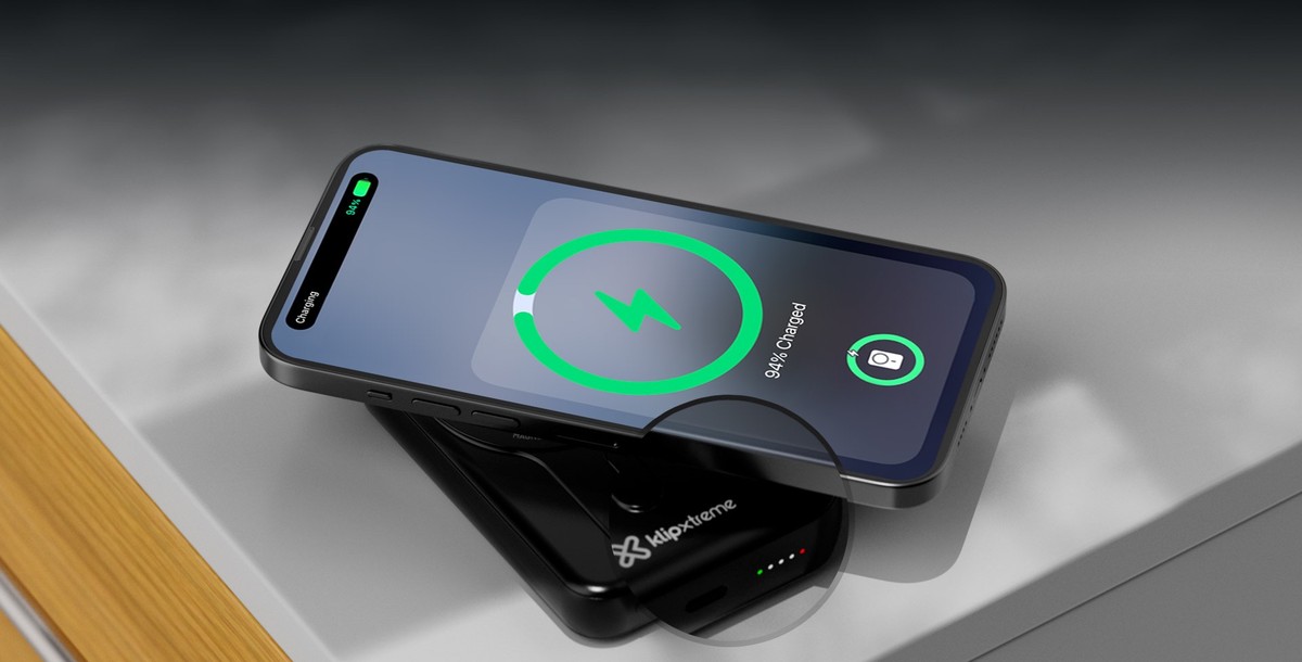 Klip Xtreme - Power bank - 24 pin USB-C Klip Xtreme Lithium polymer For Smartphones Wireless Charg 10.000 mAh