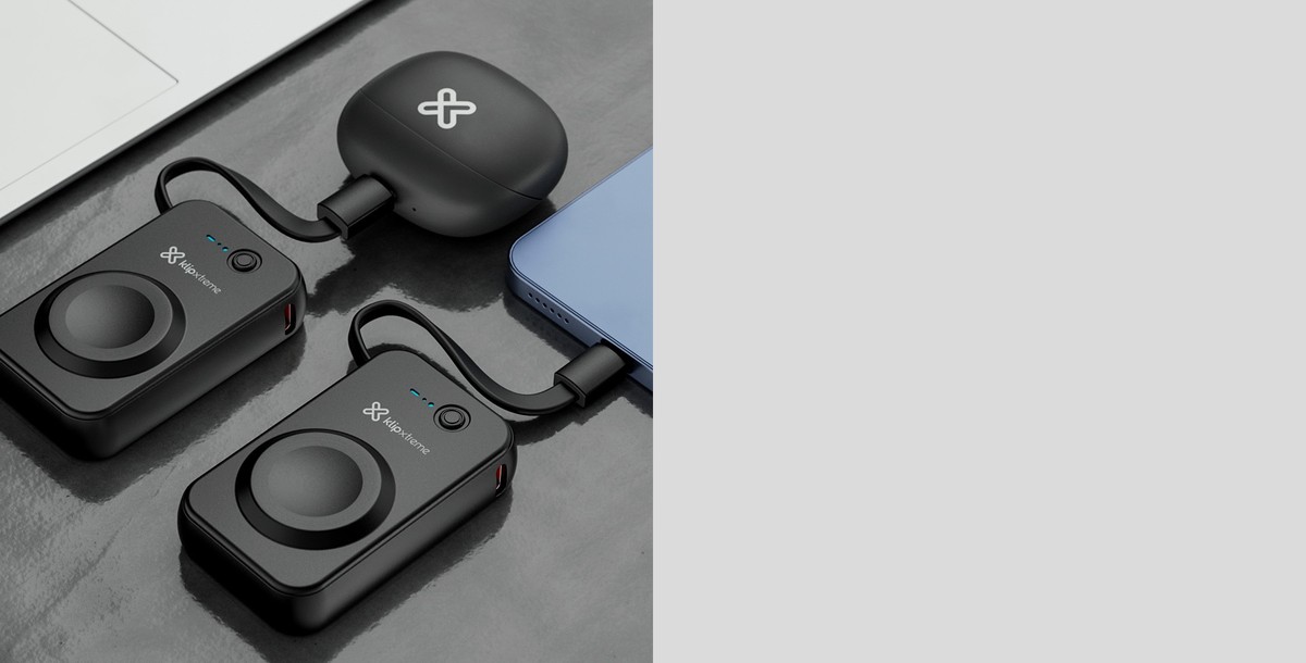 Klip Xtreme - Power bank - 24 pin USB-C Klip Xtreme Apple Watch Lithium polymer For Universal 2.000mAh Wireless charging
