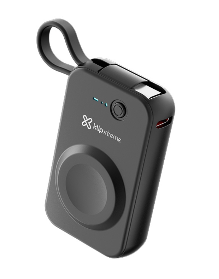 Klip Xtreme - Power bank - 24 pin USB-C Klip Xtreme Apple Watch Lithium polymer For Universal 2.000mAh Wireless charging