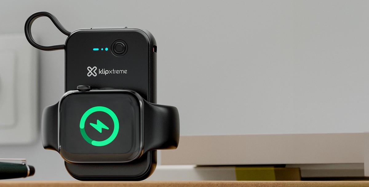 Klip Xtreme - Power bank - 24 pin USB-C Klip Xtreme Apple Watch Lithium polymer For Universal 2.000mAh Wireless charging