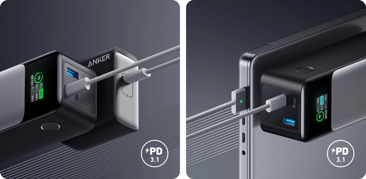 Anker - Power Bank - 140 W Anker Lithium USB-C 24,000 mAh